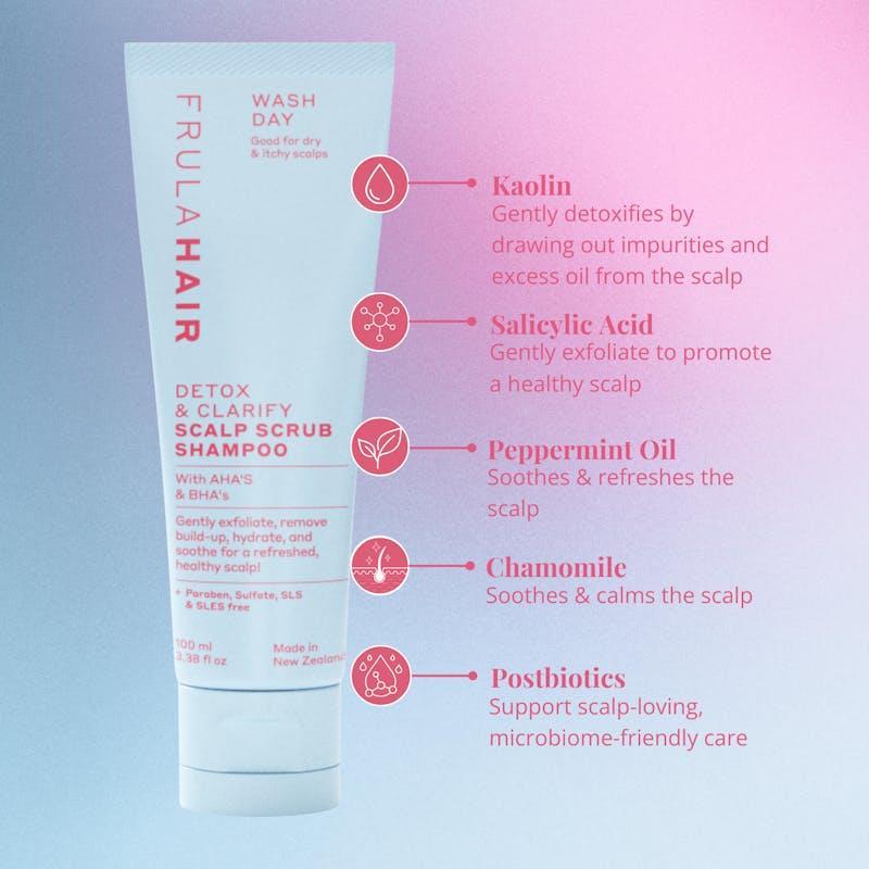 Frula Wash Day Detox & Clarify Scalp Scrub Shampoo 100ml