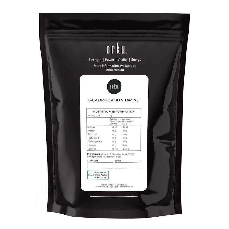 Orku Vitamin C Powder Pure L-Ascorbic Acid - USP Grade Non-GMO 400g
