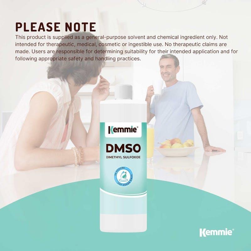 Kemmie DMSO Liquid 1L - 99.9% Pure High Purity Dimethyl Sulfoxide Solvent 1Unit