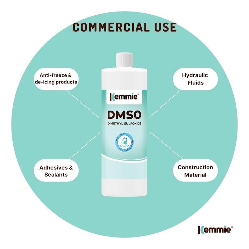 Kemmie DMSO Liquid 1L - 99.9% Pure High Purity Dimethyl Sulfoxide Solvent 1Unit