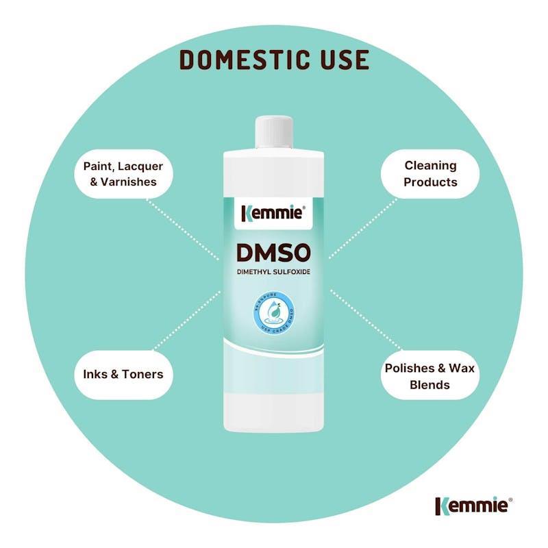 Kemmie DMSO Liquid 1L - 99.9% Pure High Purity Dimethyl Sulfoxide Solvent 1Unit