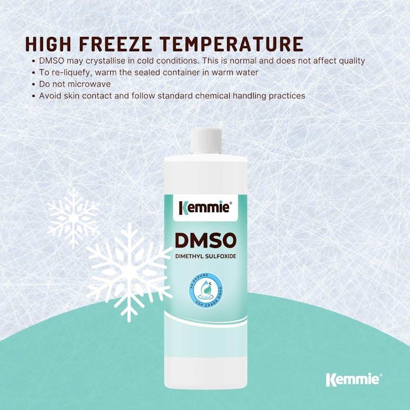 Kemmie DMSO Liquid 1L - 99.9% Pure High Purity Dimethyl Sulfoxide Solvent 1Unit