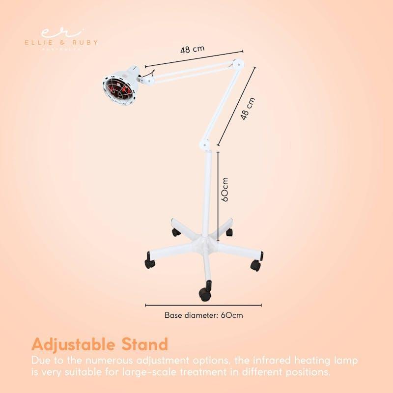 Ellie & Ruby Infrared Heat Floor Lamp 275W Mobile Dimmable Home Salon Treatment 1Unit