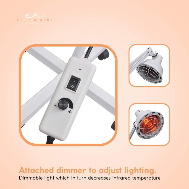 Ellie & Ruby Infrared Heat Floor Lamp 275W Mobile Dimmable Home Salon Treatment 1Unit
