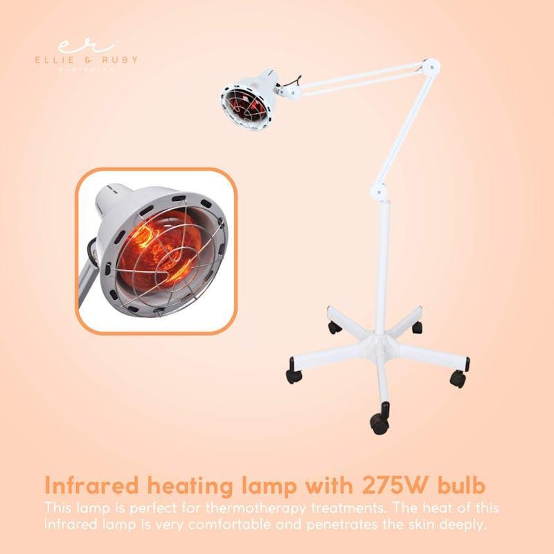 Ellie & Ruby Infrared Heat Floor Lamp 275W Mobile Dimmable Home Salon Treatment 1Unit
