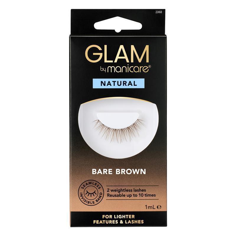Glam By Manicare Glam Ready Pre-Glued Bare Brown Natural 22460