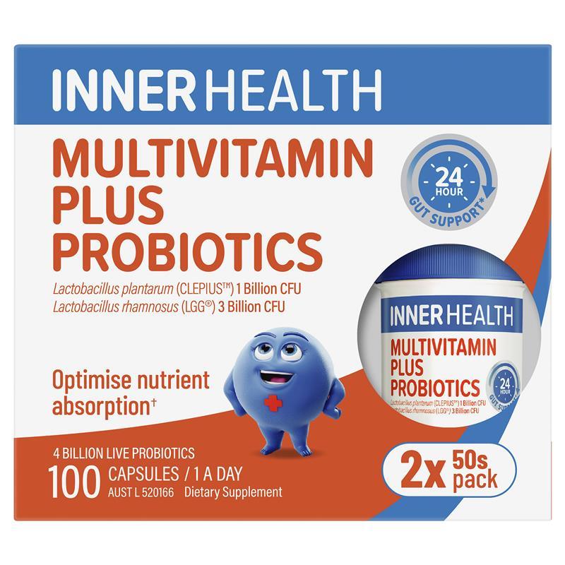 Inner Health Multivitamin Plus Probiotic 100 Capsules