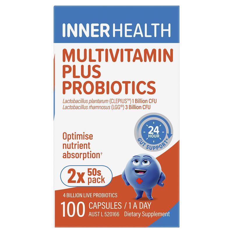 Inner Health Multivitamin Plus Probiotic 100 Capsules
