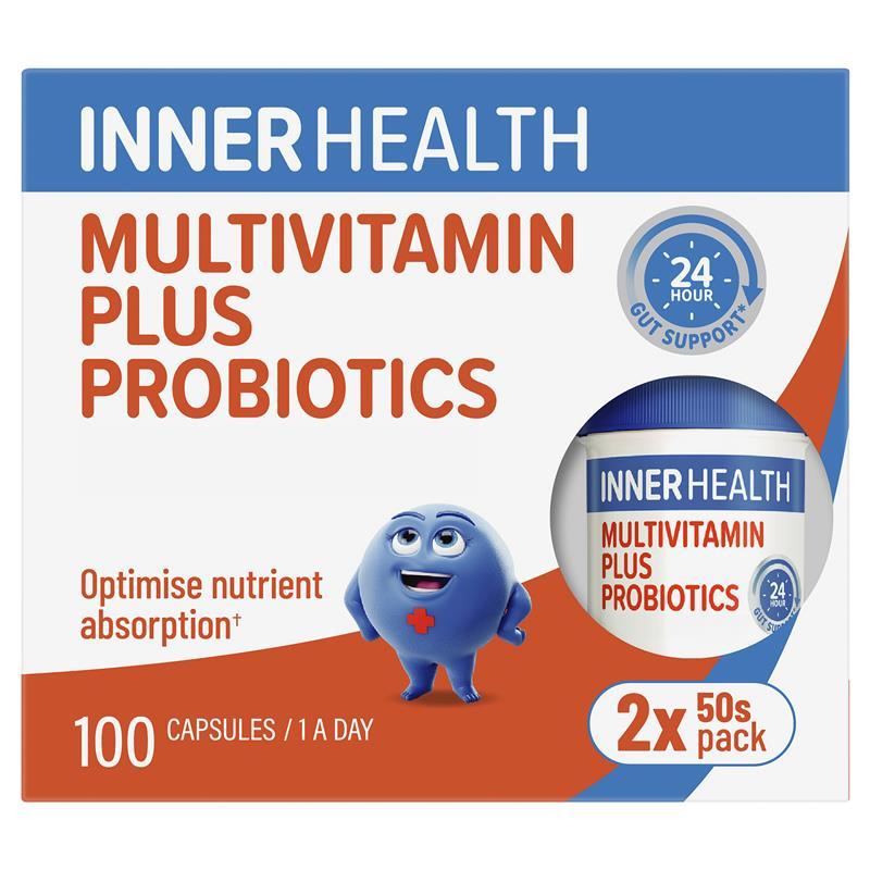 Inner Health Multivitamin Plus Probiotic 100 Capsules