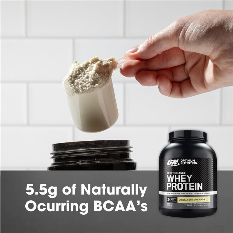 Optimum Nutrition Performance Whey Protein Vanilla 50 Serves 1.6kg