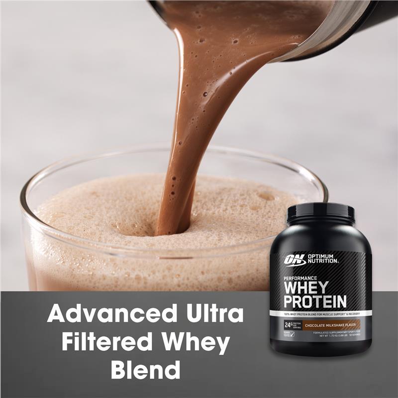 Optimum Nutrition Performance Whey Protein Chocolate 50 Serves 1.75kg