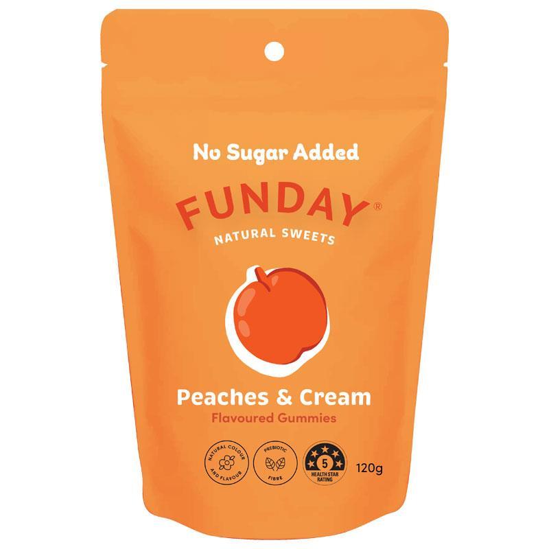 Funday Peaches & Cream Flavoured Gummies 120g