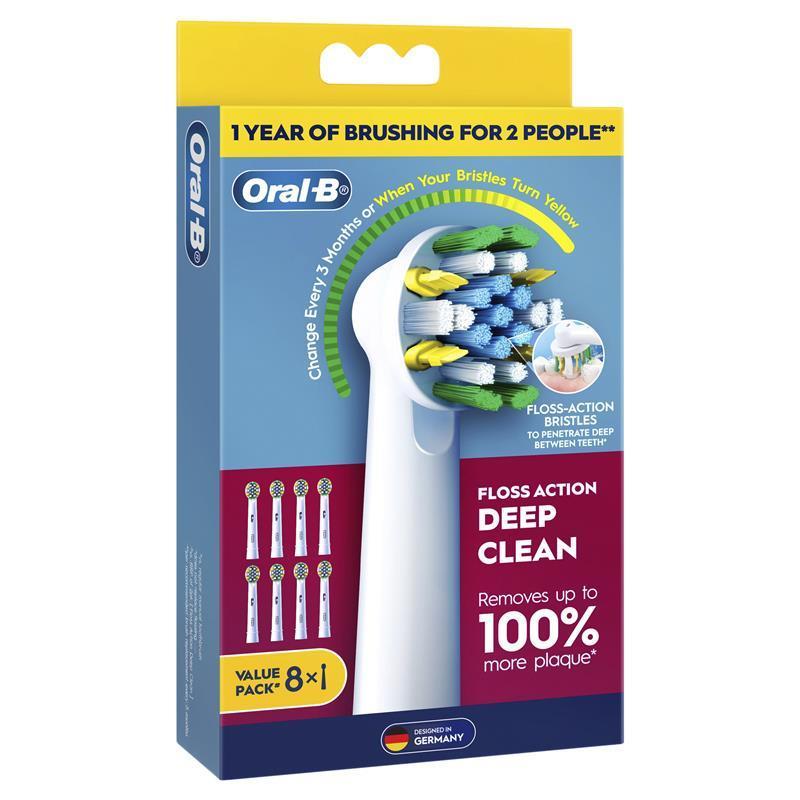 Buy Oral B Power Toothbrush Floss Action Refills 8 Pack online at ...