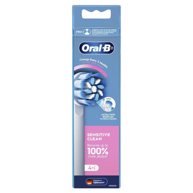 Buy Oral B Power Toothbrush Sensitive Clean Refills 4 Pack online at ...