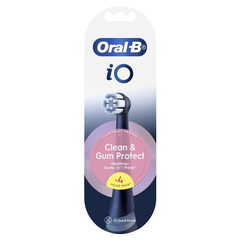 Oral B Power Toothbrush iO Clean and Gum Protect Refills Black 4 Pack
