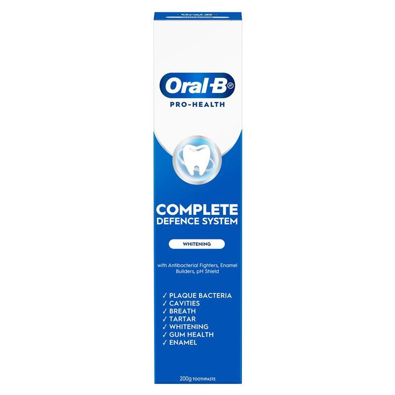 Oral B Toothpaste Pro Health Complete Defence System Whitening 200g