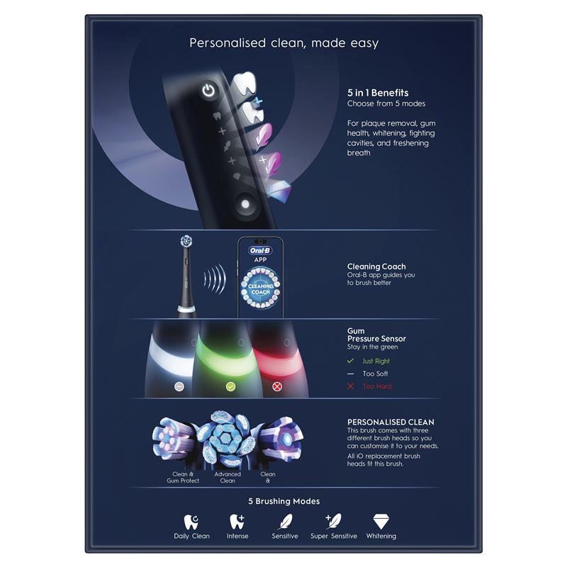 Buy Oral B Power Toothbrush iO 5 Series Black online at Chemist Warehouse