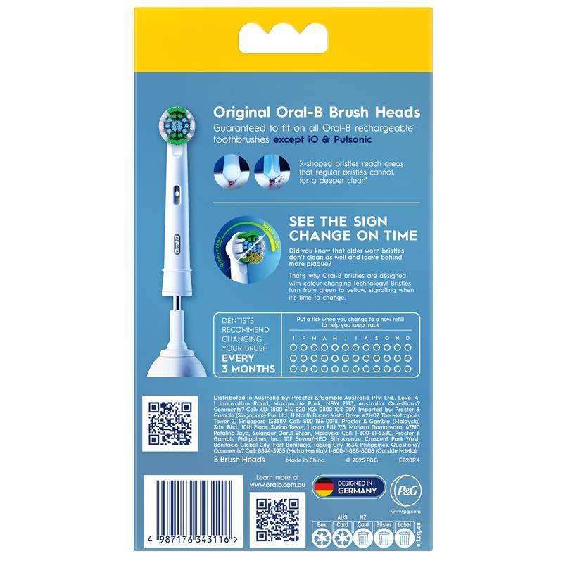 Oral B Power Toothbrush Everyday Clean Refills 8 Pack