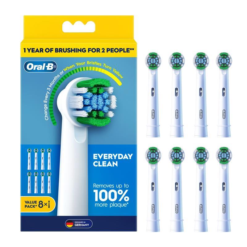 Oral B Power Toothbrush Everyday Clean Refills 8 Pack