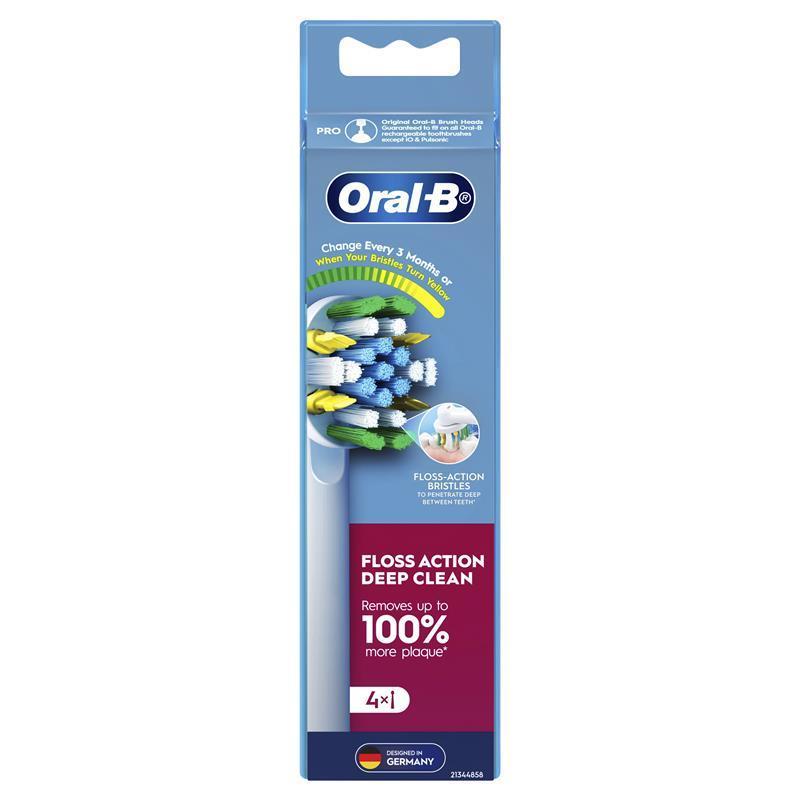Oral B Power Toothbrush Floss Action Refills 4 Pack