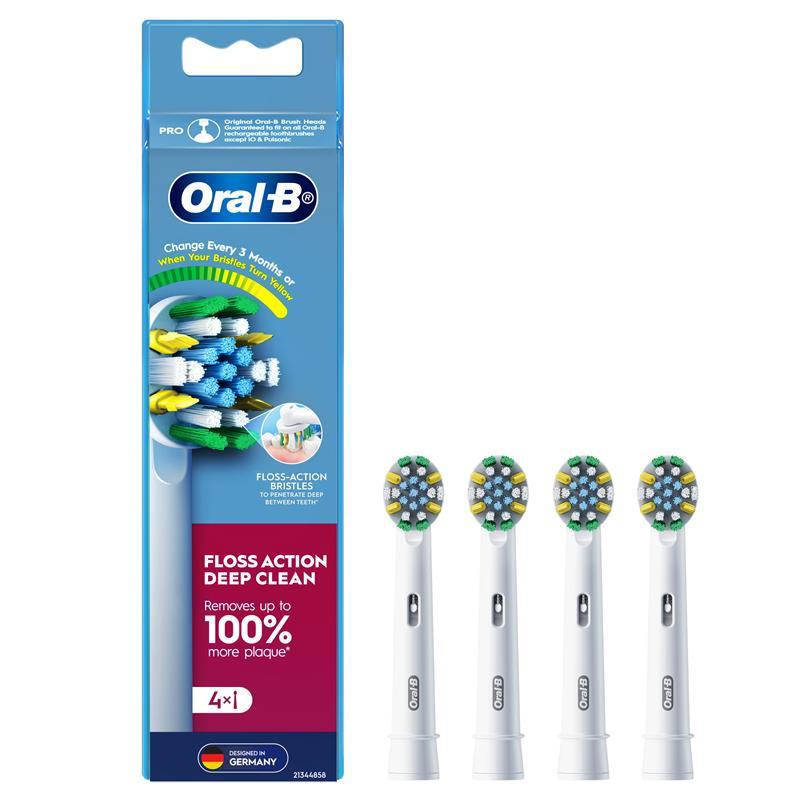 Oral B Power Toothbrush Floss Action Refills 4 Pack