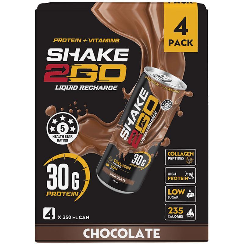 Shake 2 Go Chocolate 350mL x 4 Pack
