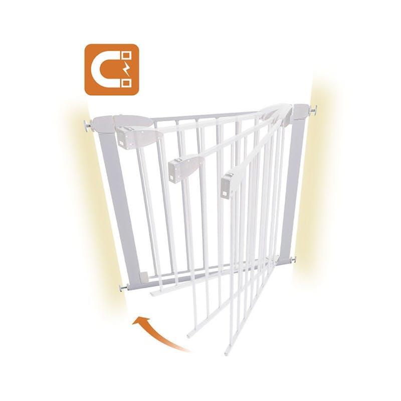 Dreambaby Boston Magnetic Auto-Close Security Gate with 2 X 7cm Extensions - White 1Unit