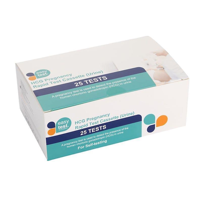 EasyTest HCG Rapid Pregnancy Test Kit Cassette 25 Pieces/Box