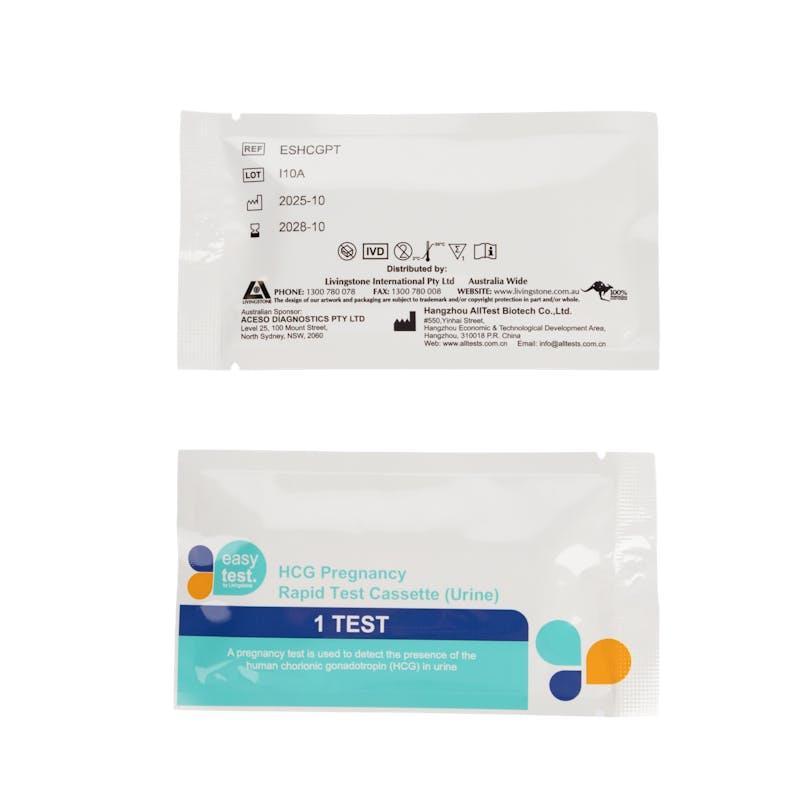EasyTest HCG Rapid Pregnancy Test Kit Cassette 25 Pieces/Box