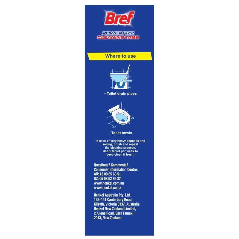 Bref Power Fizz Cleaning Tabs Lemon 8 Pack