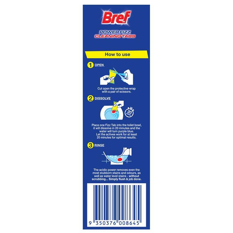 Bref Power Fizz Cleaning Tabs Lemon 8 Pack