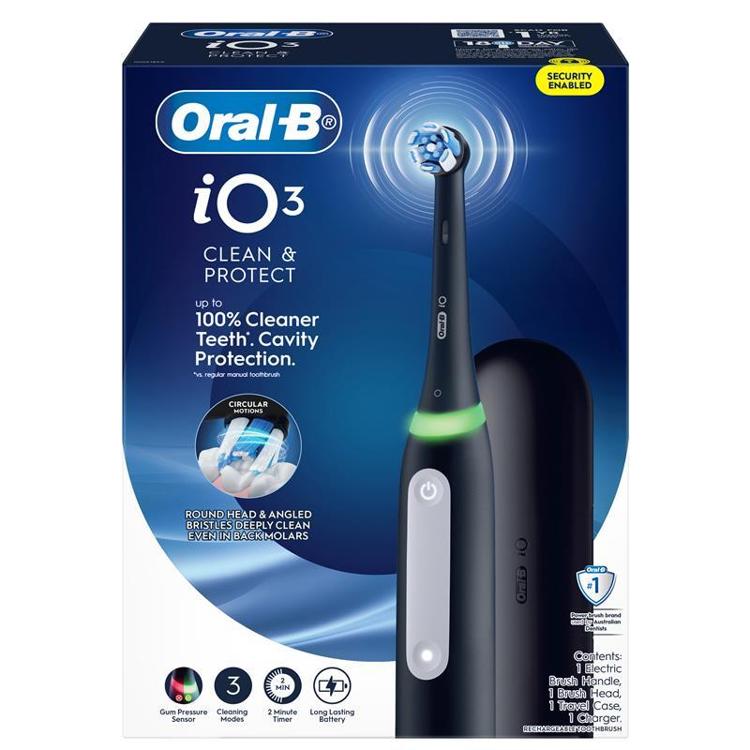 Buy Oral B Power Toothbrush iO 3 Series Clean & Protect Black online at ...