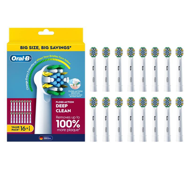 Oral B Power Toothbrush Floss Action Refills 16 Pack