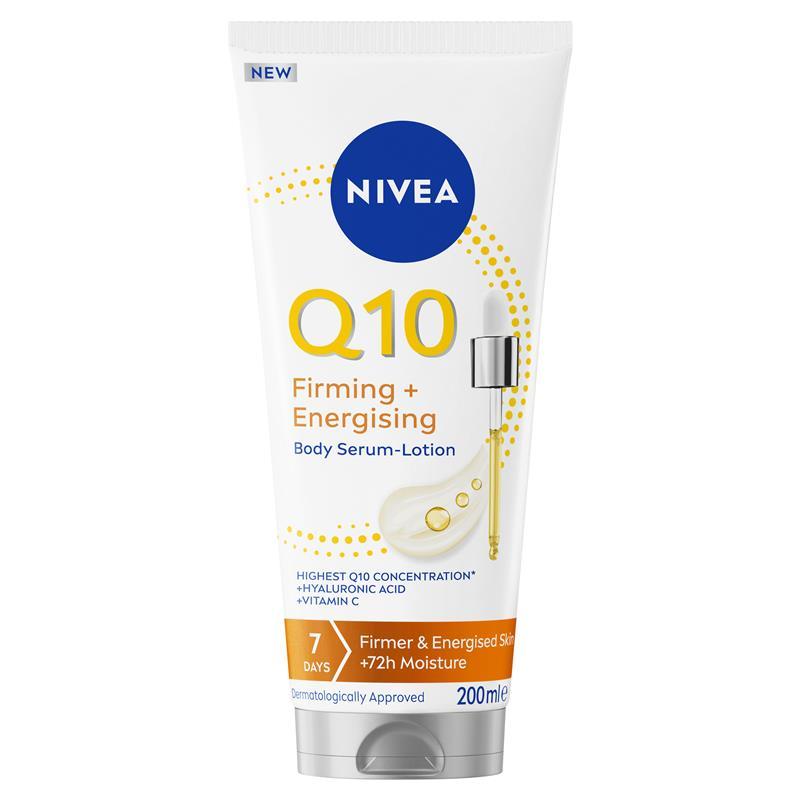 NIVEA Q10 Firming + Energising Body Serum Lotion with Hyaluronic Acid & Vitamin C 200ml