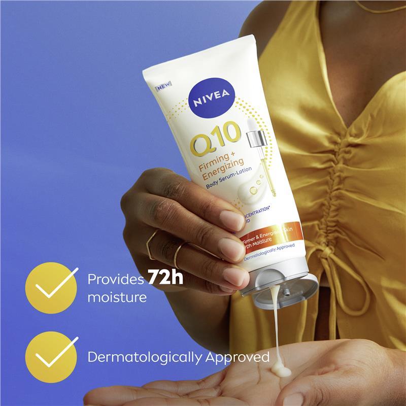 NIVEA Q10 Firming + Energising Body Serum Lotion with Hyaluronic Acid & Vitamin C 200ml