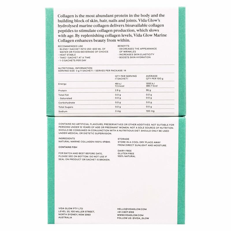 Vida Glow Natural Marine Collagen Original 14 Day Trial Pack