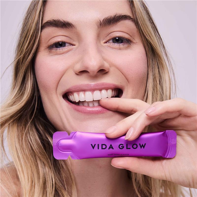 Vida Glow Liquid Collagen Skin Health Mixed Berry 15x12.5ml Liquid Sachets
