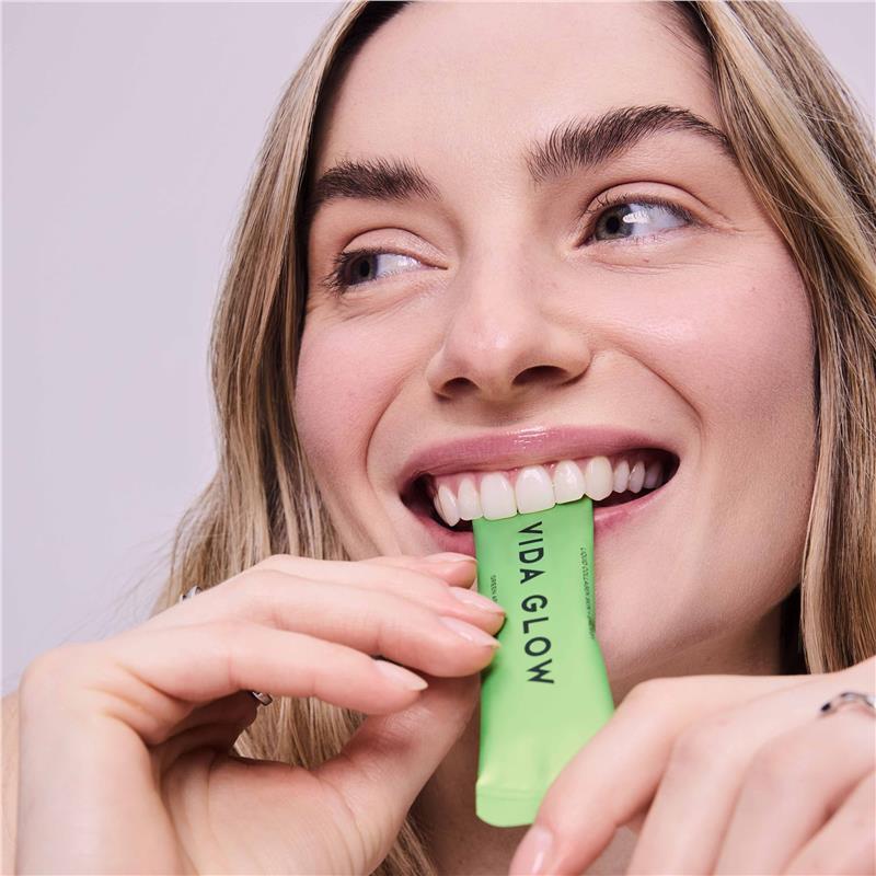 Vida Glow Liquid Collagen Skin + Energy Green Apple 15x12.5ml Liquid Sachets