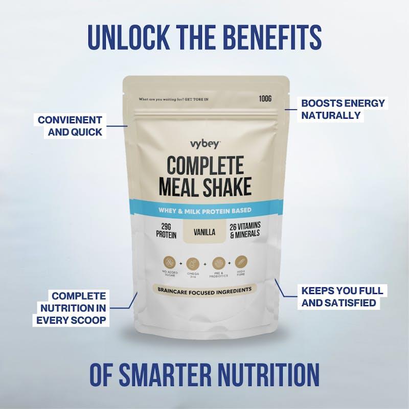 vybey Complete Meal Replacement Shake Vanilla 1.5Kg x 2