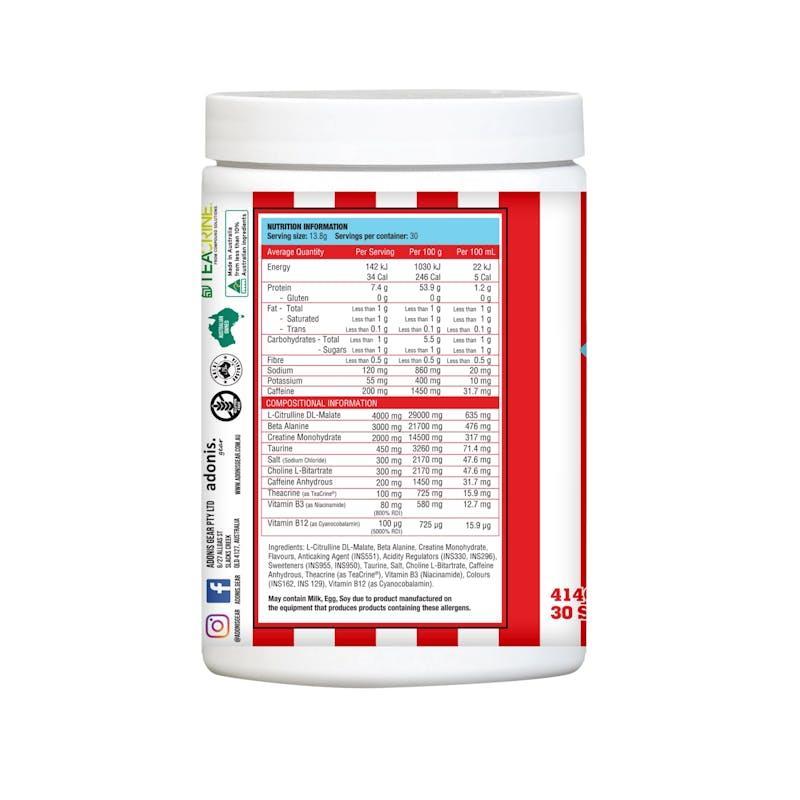 Buy Adonis Gear Big Energy Pre-Workout - Raspberry Ice 414g online at ...