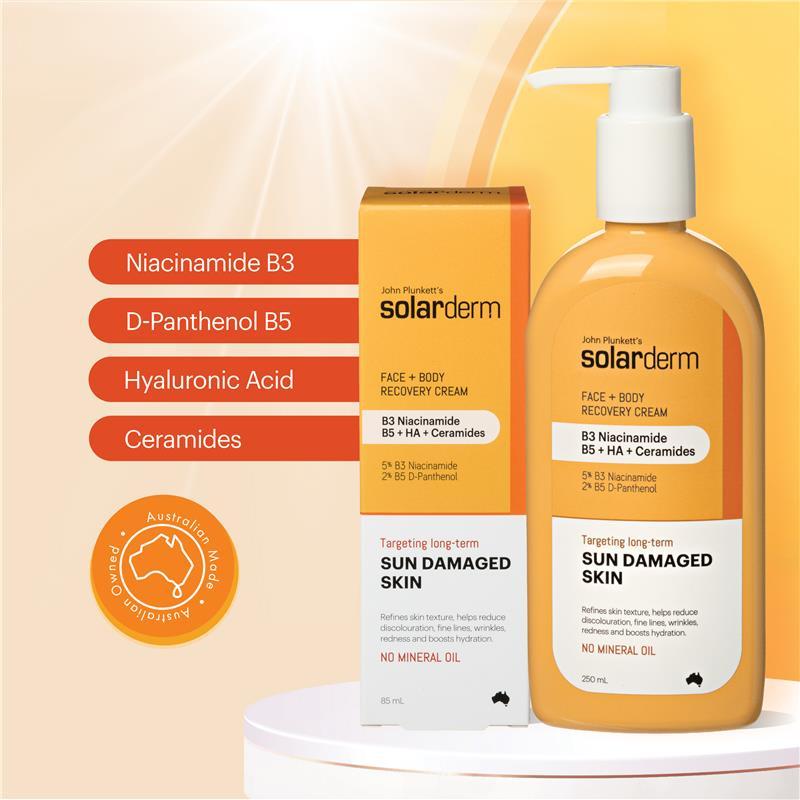 John Plunketts Solarderm Face & Body Recovery Cream 250ml
