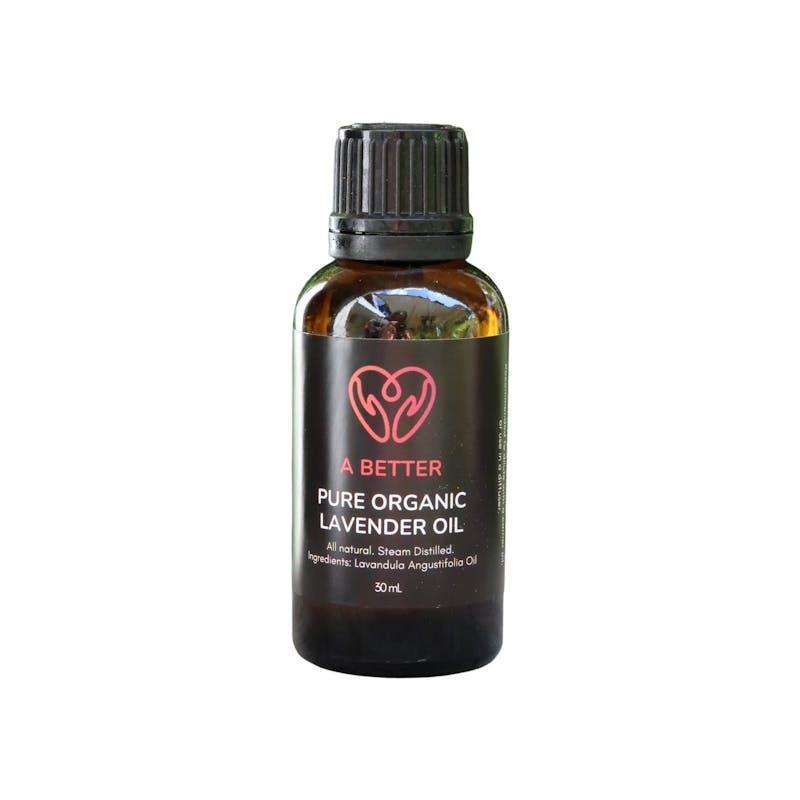 A Better Pure Organic Lavender Oil Amber Glass Bottle 30ml