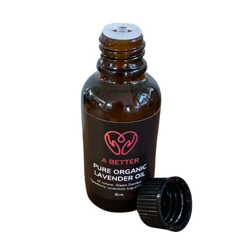 A Better Pure Organic Lavender Oil Amber Glass Bottle 30ml