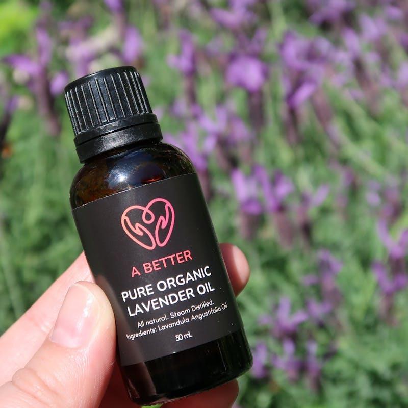 A Better Pure Organic Lavender Oil Amber Glass Bottle 30ml