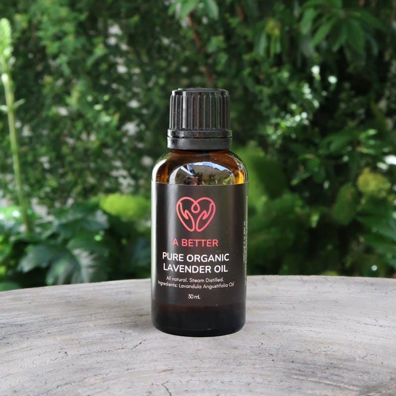 A Better Pure Organic Lavender Oil Amber Glass Bottle 30ml
