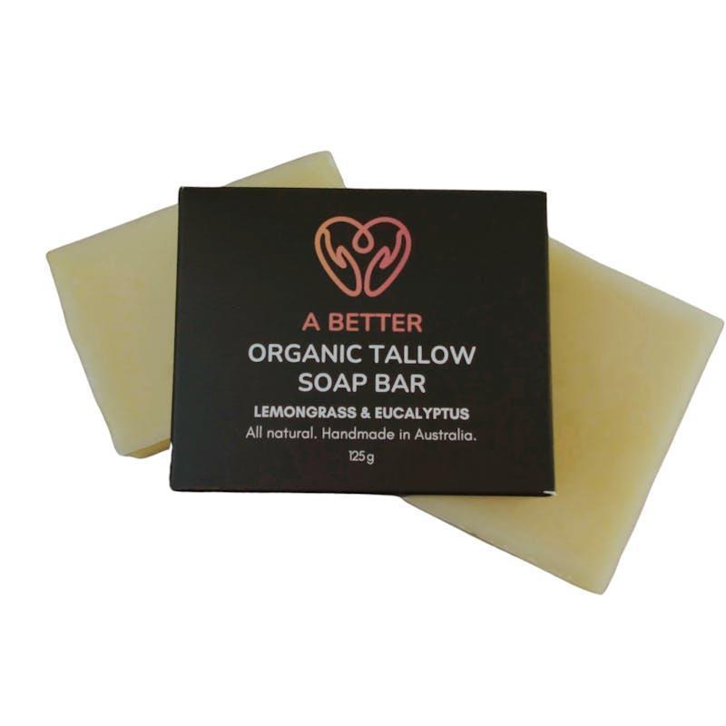A Better Organic Tallow Soap Bar Lemongrass & Eucalyptus