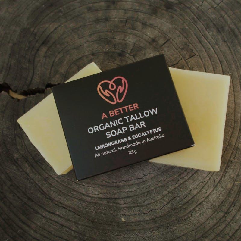 A Better Organic Tallow Soap Bar Lemongrass & Eucalyptus