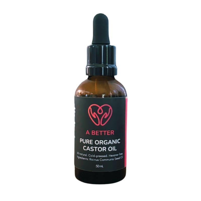 A Better Pure Organic Castor Oil - Amber Glass Bottle 50ml