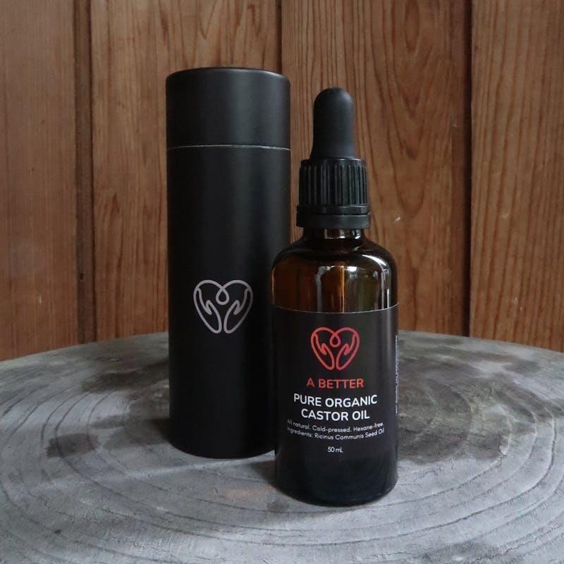 A Better Pure Organic Castor Oil - Amber Glass Bottle 50ml