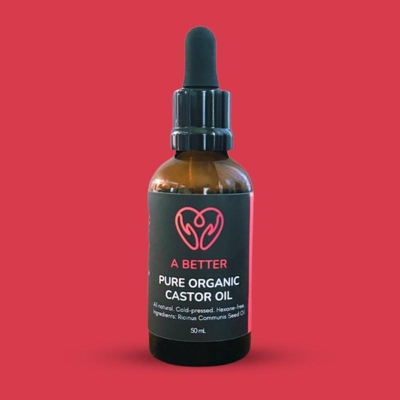A Better Pure Organic Castor Oil - Amber Glass Bottle 50ml